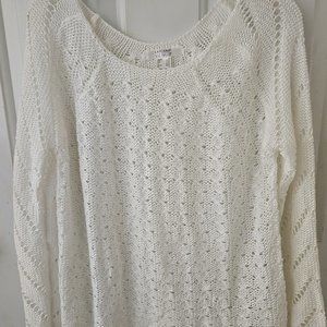 Venus White Pointelle Sweater